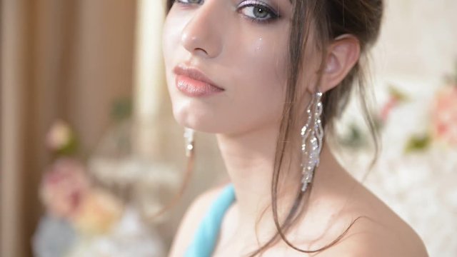 beautiful girl close-up portrait
