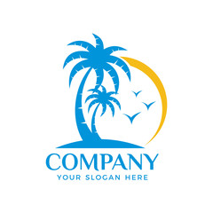 Palm Tree Logo Vector