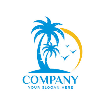 Palm Tree Logo Vector