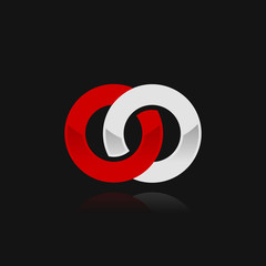 Fototapeta premium OO initial logo template vector