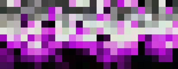 colorful squared mosaic banner in wide background. Beautiful violet grey black mosaic squares wallpaper for any cover design.