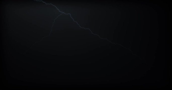 Lightning strikes on a black background with realistic reflections