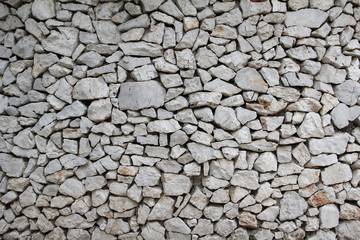 Wall made of natural stone