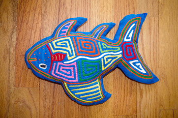 Trapunto applique mola fish