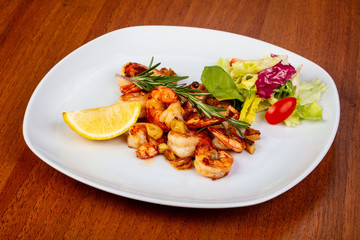 Delicious roated shrimps