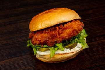 Tasty hot burger