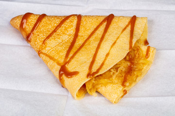 Pancake with caramel