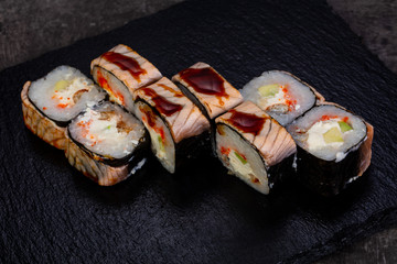 Japanese roll with eel