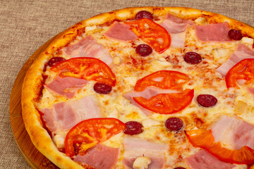 Pizza with bacon