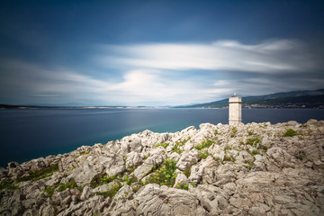 Lighthouse at &Scaron;ilo, Krk, Croatia, long exposure