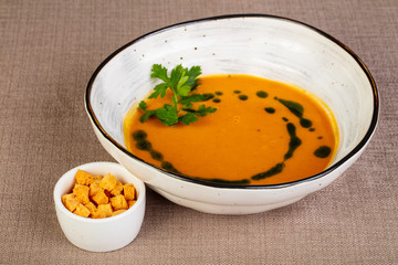 Cream pumpkin soup