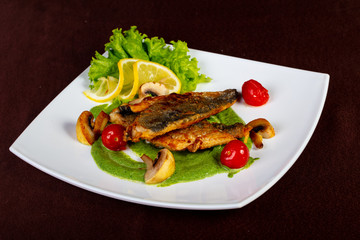 Roasted Dorado fish fillet