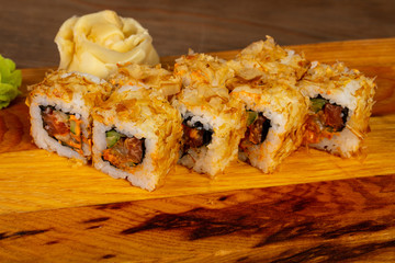 Japanese roll with salmon