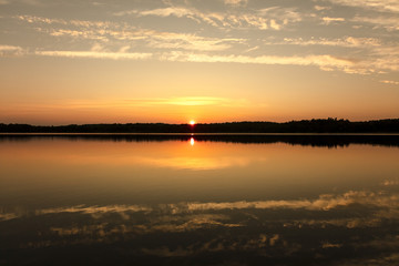 Obraz na płótnie Canvas Widok na jezioro w Polsce, Mazury
