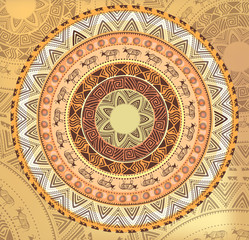 Round Ornament Pattern African Style