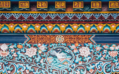 Ornament of the ancient buddhist monastery