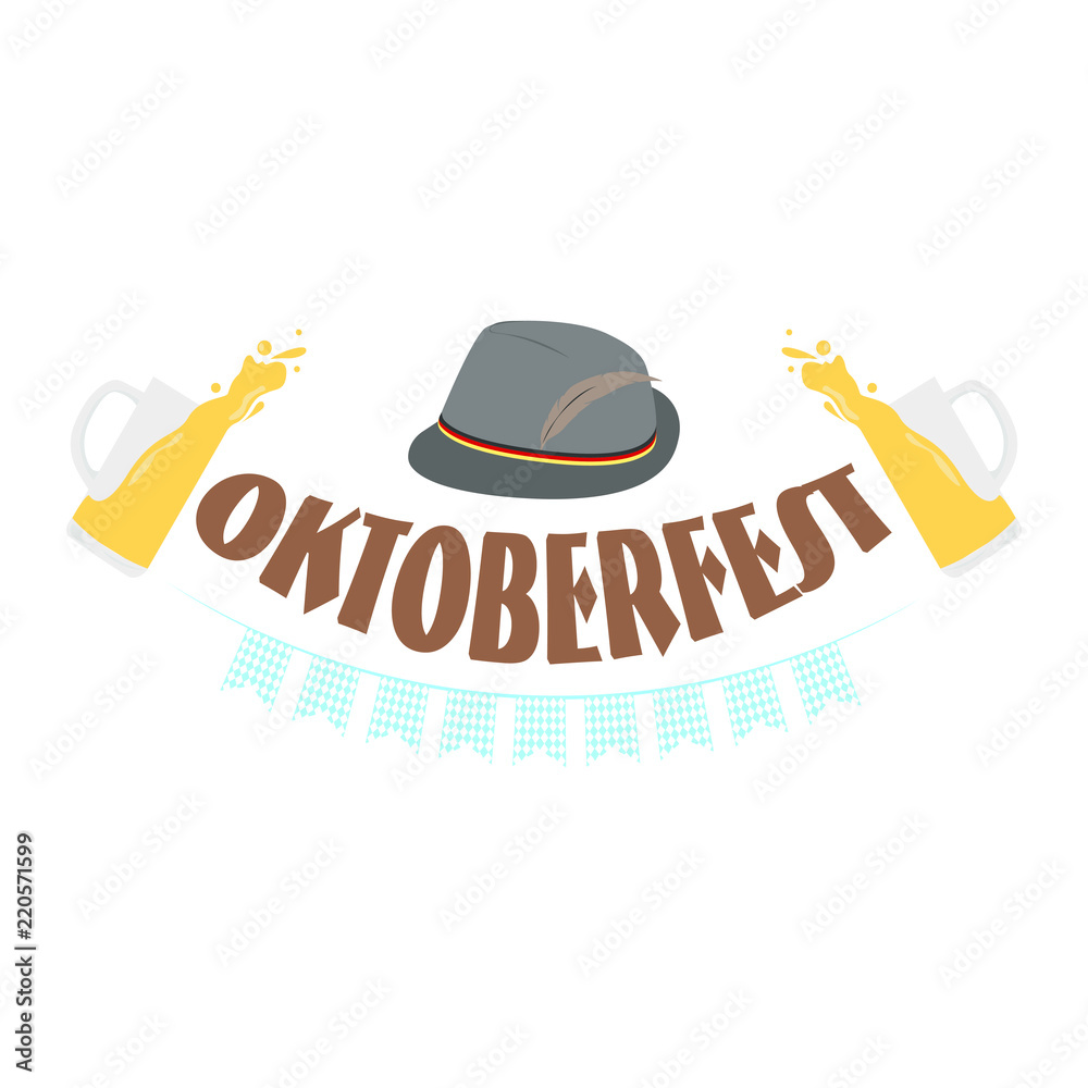 Wall mural Oktoberfest party Background