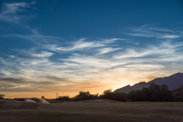 Golf Course at Sunset in Tucson