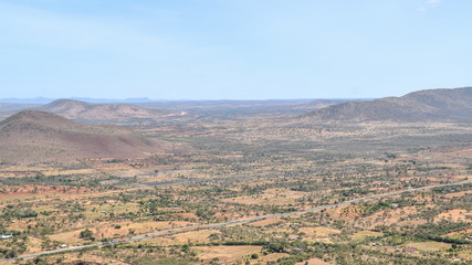 The arid landscapes of Kilome Plains, Makueni County, Kenya