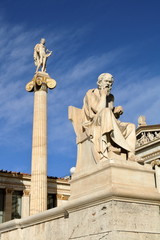 Fototapeta na wymiar Marble statue in Athens, Greece