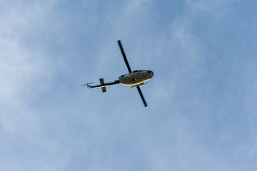 Helicopter flying 