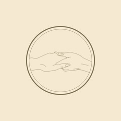 gentle handshake in vector