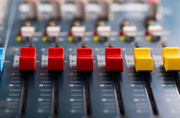 Music mixer console equipment to write change sound