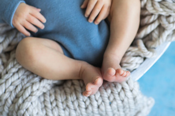 close up of baby feet