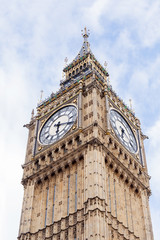 Fototapeta na wymiar Popular tourist Big Ben tower in London, England, UK