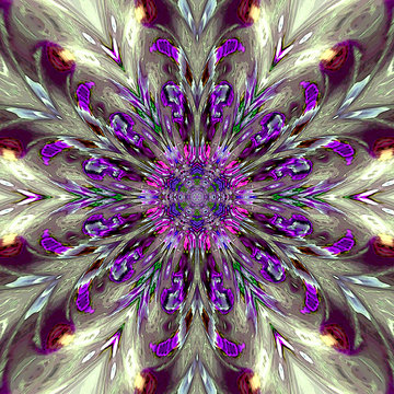 Arabesque in royal style on colorful background. Digital tile design