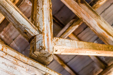 old wooden ceiling