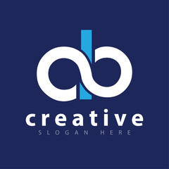 db initial letter logo icon vector template