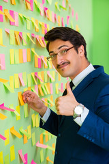 Businessman with many business priorities