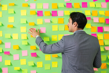 Businessman with many business priorities