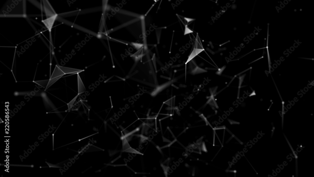 Poster abstract digital background. big data visualization. network connection structure. science backgroun