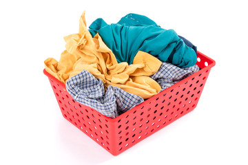 Basket with clothes