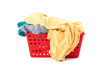 Basket with clothes