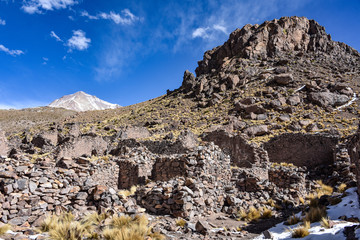 Pueblo Fantasma, an abandoned mining town near San Antonio de Lipez in the Sud Lipez Province, Potosi Department, Bolivia