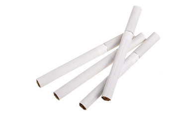 The cigarette isolated on a white background