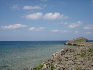 宮古島の海と空