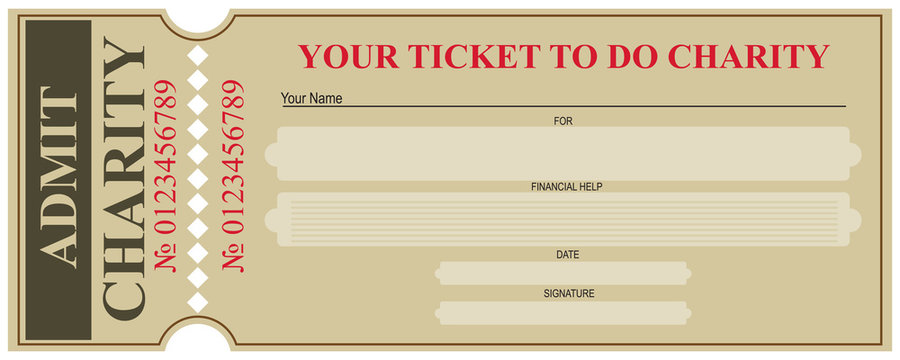 Ticket to do charity
