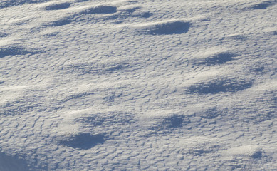 Snow drifts in winter