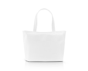 blank white fabric canvas shopping bag for save global warming