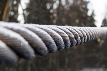 Powerful metal cable close
