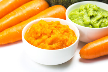 vegetable puree， carrots  pureed ，Broccoli pureed