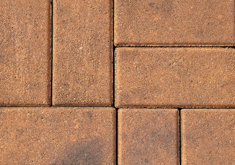 Horizontal Texture of The Brown Brick Footpath