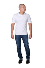 Fototapeta premium Man Wearing White Shirt Standing