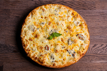 Four cheese pizza