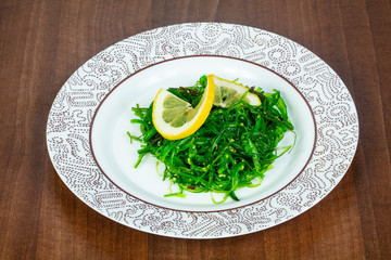 Chuka salad served lemon