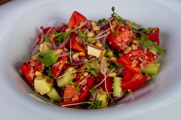 Salad with Kinoa and vegetables